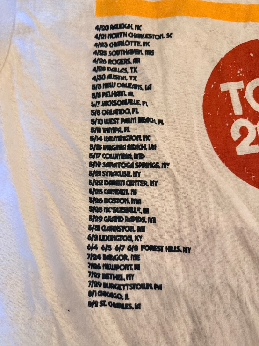 Hozier 'Unreal Unearth Tour 2024' Graphic Tee - White Red Yellow Accents medium - Picture 6 of 8
